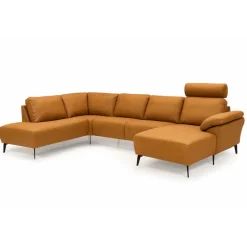 Roskilde Hjørnesofa med chaiselong Cognac - Højrevendt