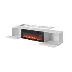 ROVA EF TV bord Hvid - med Pejs