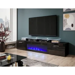 ROVA EF TV bord Sort med Pejs