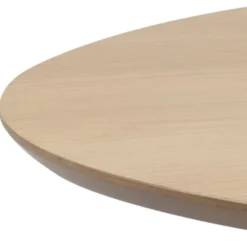 Roxby Spisebord acryl lak egefiner, Stel mat sort Ø105cm