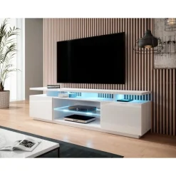 RTV Stand EVA Hvid Højglans/Hvid Højglans