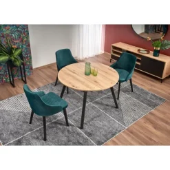 RUBEN Rundt spisebord med udræk 102cm udvides til 142cm - Håndværksegetræ