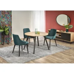 RUBEN Rundt spisebord med udræk 102cm udvides til 142cm - Håndværksegetræ