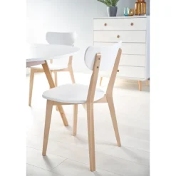 RUBEN Rundt spisebord med udræk 102cm udvides til 142cm - Hvid