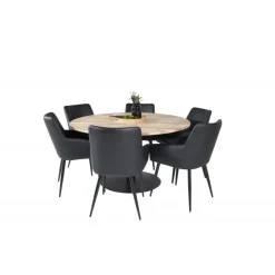 Rundt Spisebordssæt Cirebon med Komfort Stole