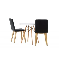 Rundt Spisebordssæt Danburi med Today stole - Sort og Hvid