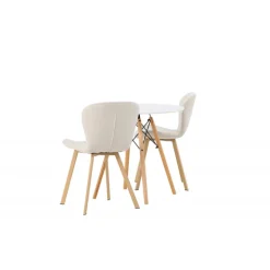 Rundt Spisebordssæt Danburi med stole Lilja