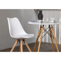 Rundt Spisebordssæt Danburi med stole Zeno - Hvid