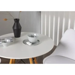 Rundt Spisebordssæt Danburi med stole Zeno - Hvid