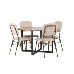 Rundt Spisebordssæt Durango med stole Seda