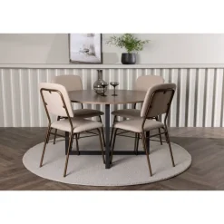 Rundt Spisebordssæt Durango med stole Seda