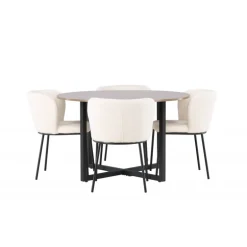 Rundt Spisebordssæt Durango med stole Edina
