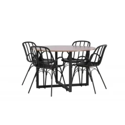Rundt Spisebordssæt Durango med stole Dyron
