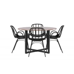 Rundt Spisebordssæt Durango med stole Dyron