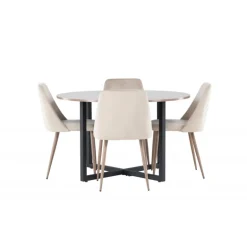 Rundt Spisebordssæt Durango med natstolene