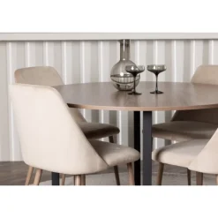 Rundt Spisebordssæt Durango med natstolene