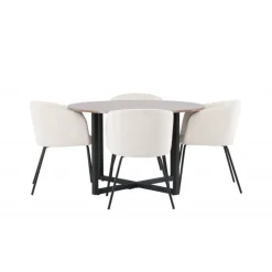 Rundt Spisebordssæt Durango med stole Berit