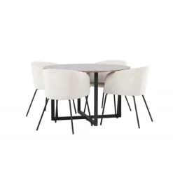 Rundt Spisebordssæt Durango med stole Berit
