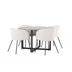 Rundt Spisebordssæt Durango med stole Berit