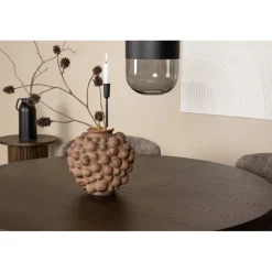 Rundt Spisebordssæt i Sten - Beige og Mocca