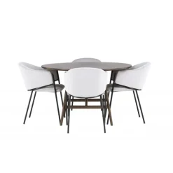 Rundt Spisebordssæt Kaseindon med stolene Evelina