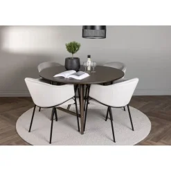 Rundt Spisebordssæt Kaseindon med stolene Evelina