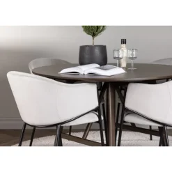 Rundt Spisebordssæt Kaseindon med stolene Evelina