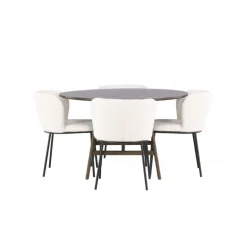 Rundt Spisebordssæt Kaseindon med stole Edina