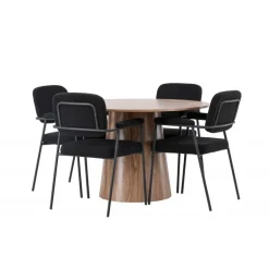 Rundt Spisebordssæt Lanzo med stole Yesterday