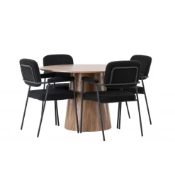 Rundt Spisebordssæt Lanzo med stole Yesterday