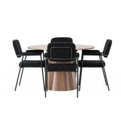 Rundt Spisebordssæt Lanzo med stole Yesterday