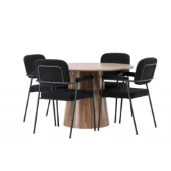 Rundt Spisebordssæt Lanzo med stole Yesterday