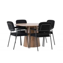 Rundt Spisebordssæt Lanzo med stole Yesterday