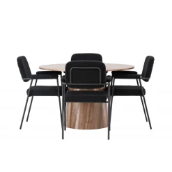 Rundt Spisebordssæt Lanzo med stole Yesterday