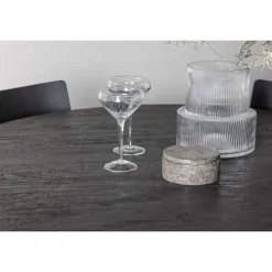 Rundt Spisebordssæt Lanzo med Montros stole - Sort