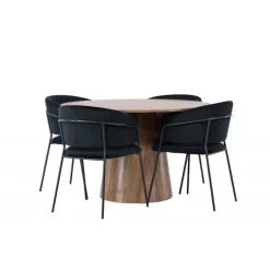 Rundt Spisebordssæt Lanzo med stole Selma