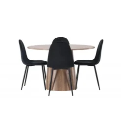 Rundt Spisebordssæt Lanzo med stole Polar