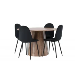 Rundt Spisebordssæt Lanzo med stole Polar