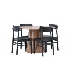 Rundt Spisebordssæt Lanzo med Montros stole