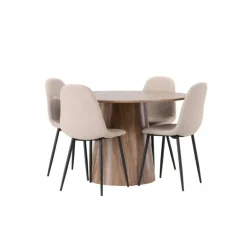 Rundt Spisebordssæt Lanzo med Polar stole