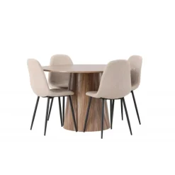 Rundt Spisebordssæt Lanzo med Polar stole
