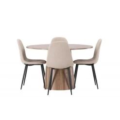 Rundt Spisebordssæt Lanzo med Polar stole