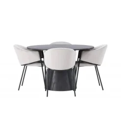 Rundt Spisebordssæt Lanzo med Evelina stole