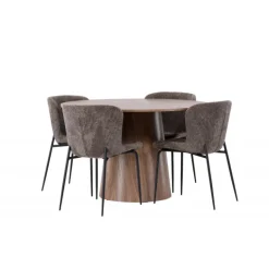 Rundt Spisebordssæt Lanzo med Modesto stole
