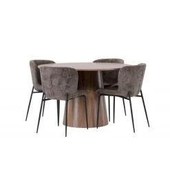Rundt Spisebordssæt Lanzo med Modesto stole