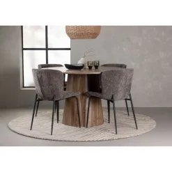 Rundt Spisebordssæt Lanzo med Modesto stole