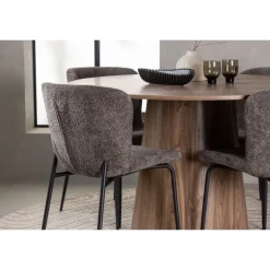 Rundt Spisebordssæt Lanzo med Modesto stole