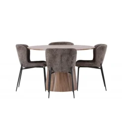 Rundt Spisebordssæt Lanzo med Modesto stole