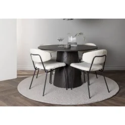 Rundt Spisebordssæt Lanzo med stole Chico