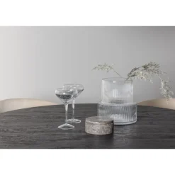 Rundt Spisebordssæt Lanzo med stole Berit - Beige og Sort